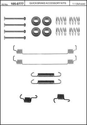 Quick brake 105-0777 Комплект монтажний гальмівних колодок 1050777: Купити у Польщі - Добра ціна на 2407.PL!