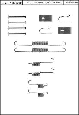 Zubehörsatz Bremsbelag Quick brake 105-0782