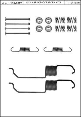 Quick brake 105-0825 Комплект монтажный тормозных колодок 1050825: Отличная цена - Купить в Польше на 2407.PL!