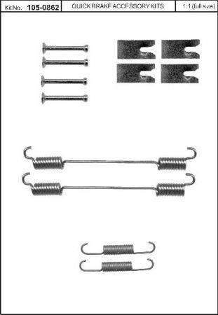 Mounting kit brake pads Quick brake 105-0862