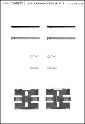 Quick brake 109-0932 Brake pad spring 1090932: Buy near me in Poland at 2407.PL - Good price!