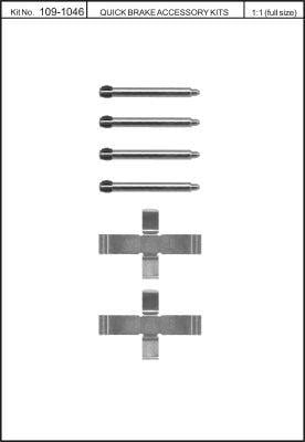 Quick brake 109-1046 Brake pad spring 1091046: Buy near me at 2407.PL in Poland at an Affordable price!