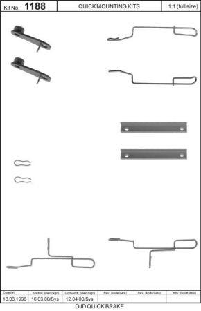 Quick brake 109-1188 Пружины прижимные колодок тормозных 1091188: Отличная цена - Купить в Польше на 2407.PL!