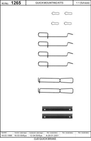 Quick brake 109-1265 Brake pad spring 1091265: Buy near me in Poland at 2407.PL - Good price!