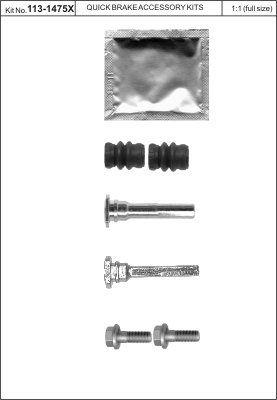 Quick brake 113-1475X Repair Kit, brake caliper guide 1131475X: Buy near me in Poland at 2407.PL - Good price!