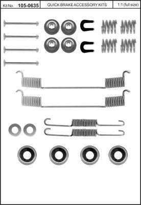Mounting kit brake pads Quick brake 105-0635