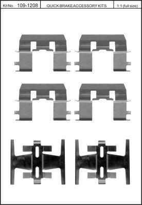 Quick brake 109-1208 Brake pad spring 1091208: Buy near me in Poland at 2407.PL - Good price!