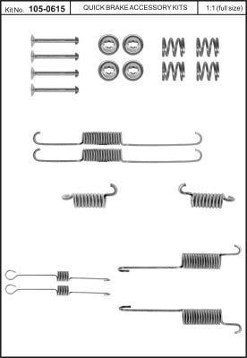 Quick brake 105-0615 Mounting kit brake pads 1050615: Buy near me in Poland at 2407.PL - Good price!