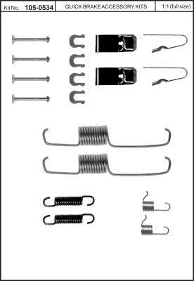 Mounting kit brake pads Quick brake 105-0534