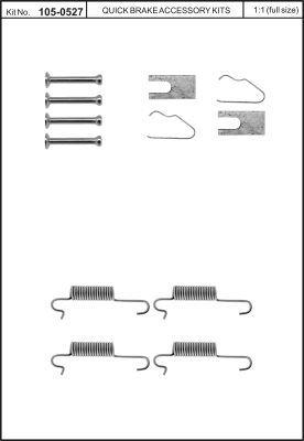 Quick brake 105-0527 Zestaw montażowy klocków hamulcowych 1050527: Dobra cena w Polsce na 2407.PL - Kup Teraz!