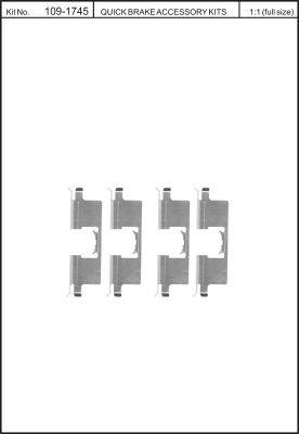 Brake pad accessory kit Rover: 1091745 Quick brake Brake pad fitting kit