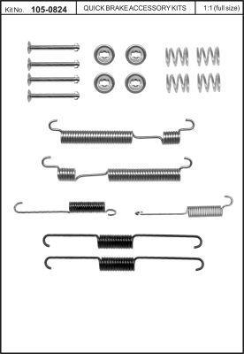 Quick brake 105-0824 Mounting kit brake pads 1050824: Buy near me at 2407.PL in Poland at an Affordable price!