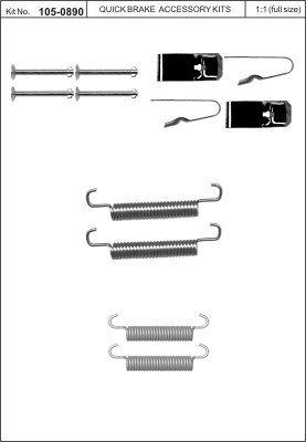 Brake pad fitting kit Quick brake 105-0890