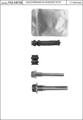 Quick brake 113-1471X Caliper slide pin 1131471X: Buy near me in Poland at 2407.PL - Good price!