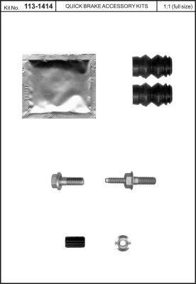 Quick brake 113-1414 Accessory Kit, brake caliper 1131414: Buy near me at 2407.PL in Poland at an Affordable price!