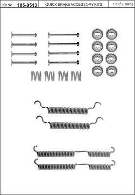 Quick brake 105-0513 Mounting kit brake pads 1050513: Buy near me in Poland at 2407.PL - Good price!