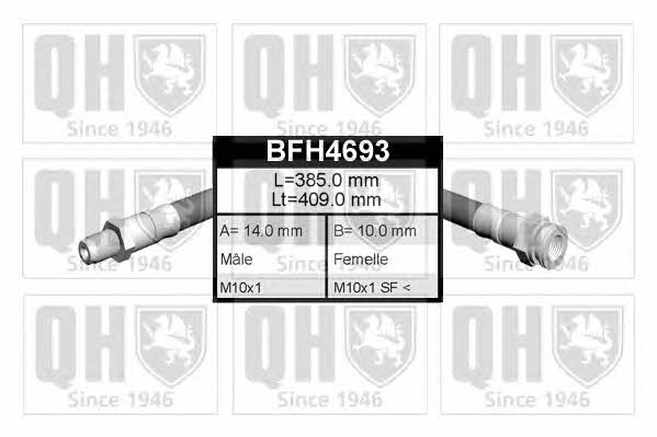 Quinton Hazell BFH4693 Przewód hamulcowy elastyczny BFH4693: Dobra cena w Polsce na 2407.PL - Kup Teraz!