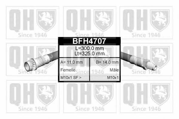 Quinton Hazell BFH4707 Przewód hamulcowy elastyczny BFH4707: Dobra cena w Polsce na 2407.PL - Kup Teraz!
