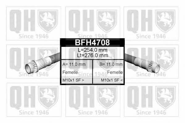 Quinton Hazell BFH4708 Тормозной шланг BFH4708: Отличная цена - Купить в Польше на 2407.PL!