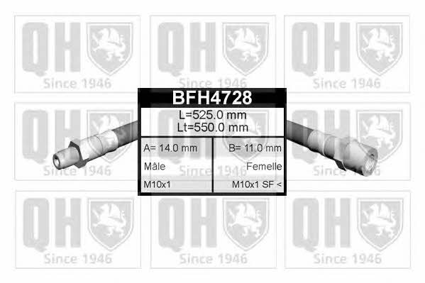 Quinton Hazell BFH4728 Гальмівний шланг BFH4728: Приваблива ціна - Купити у Польщі на 2407.PL!