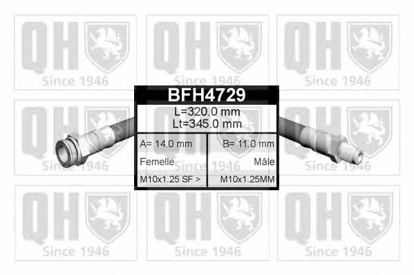 Quinton Hazell BFH4729 Brake Hose BFH4729: Buy near me in Poland at 2407.PL - Good price!