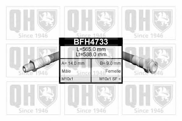 Quinton Hazell BFH4733 Przewód hamulcowy elastyczny BFH4733: Dobra cena w Polsce na 2407.PL - Kup Teraz!