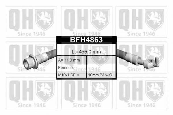 Quinton Hazell BFH4863 Przewód hamulcowy elastyczny BFH4863: Dobra cena w Polsce na 2407.PL - Kup Teraz!