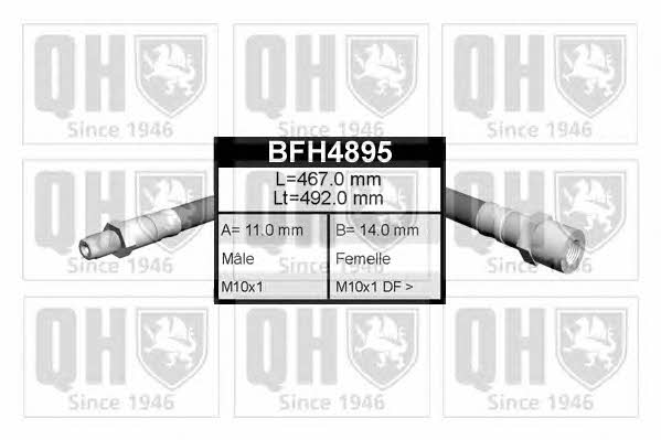 Quinton Hazell BFH4895 Гальмівний шланг BFH4895: Приваблива ціна - Купити у Польщі на 2407.PL!