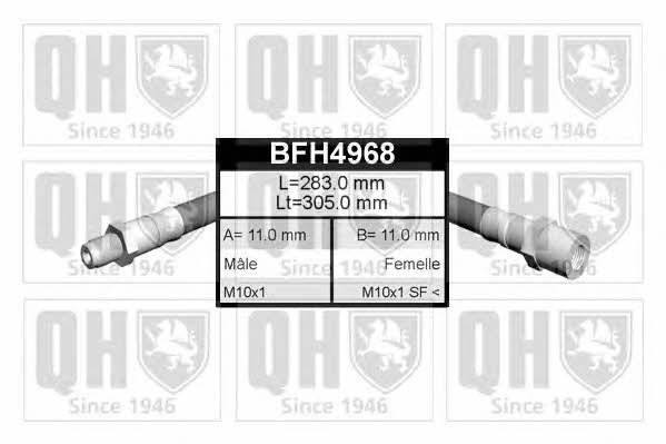 Quinton Hazell BFH4968 Тормозной шланг BFH4968: Отличная цена - Купить в Польше на 2407.PL!
