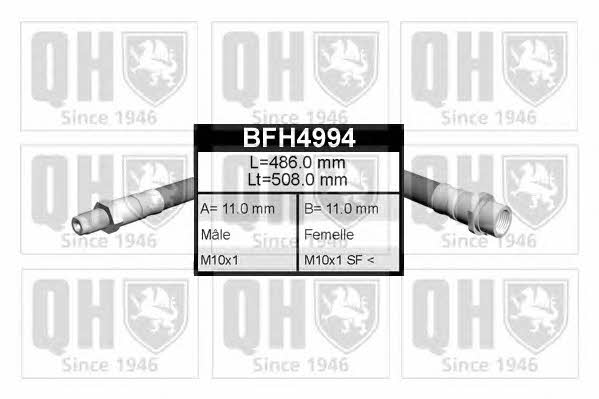 Quinton Hazell BFH4994 Гальмівний шланг BFH4994: Приваблива ціна - Купити у Польщі на 2407.PL!