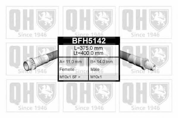 Quinton Hazell BFH5142 Гальмівний шланг BFH5142: Приваблива ціна - Купити у Польщі на 2407.PL!