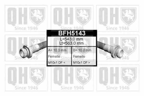 Quinton Hazell BFH5143 Гальмівний шланг BFH5143: Приваблива ціна - Купити у Польщі на 2407.PL!