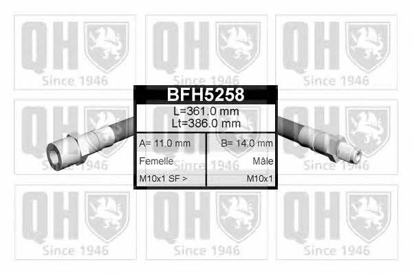 Quinton Hazell BFH5258 Тормозной шланг BFH5258: Отличная цена - Купить в Польше на 2407.PL!