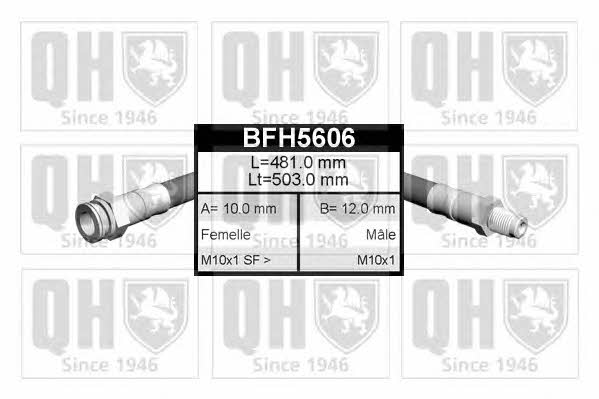 Quinton Hazell BFH5606 Гальмівний шланг BFH5606: Приваблива ціна - Купити у Польщі на 2407.PL!
