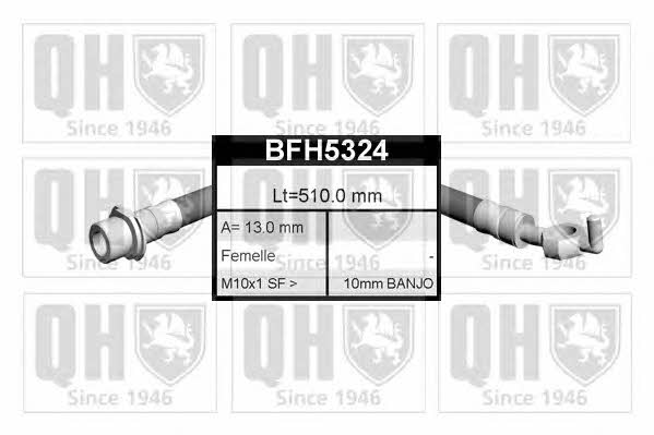 Quinton Hazell BFH5324 Przewód hamulcowy elastyczny BFH5324: Dobra cena w Polsce na 2407.PL - Kup Teraz!