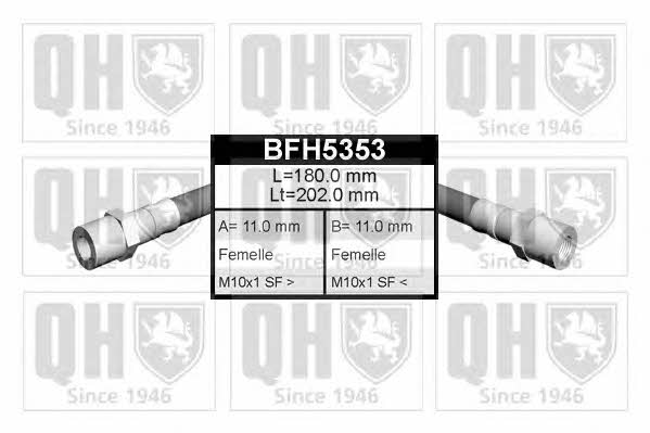 Quinton Hazell BFH5353 Przewód hamulcowy elastyczny BFH5353: Dobra cena w Polsce na 2407.PL - Kup Teraz!