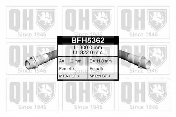 Quinton Hazell BFH5362 Тормозной шланг BFH5362: Отличная цена - Купить в Польше на 2407.PL!