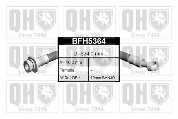 Quinton Hazell BFH5364 Гальмівний шланг BFH5364: Приваблива ціна - Купити у Польщі на 2407.PL!