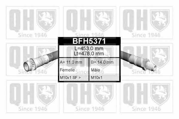 Quinton Hazell BFH5371 Тормозной шланг BFH5371: Отличная цена - Купить в Польше на 2407.PL!