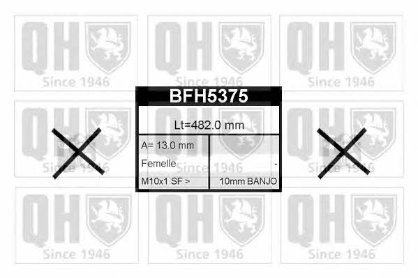 Quinton Hazell BFH5375 Przewód hamulcowy elastyczny BFH5375: Dobra cena w Polsce na 2407.PL - Kup Teraz!