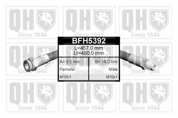 Quinton Hazell BFH5392 Гальмівний шланг BFH5392: Приваблива ціна - Купити у Польщі на 2407.PL!