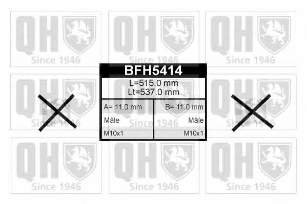 Quinton Hazell BFH5414 Przewód hamulcowy elastyczny BFH5414: Dobra cena w Polsce na 2407.PL - Kup Teraz!