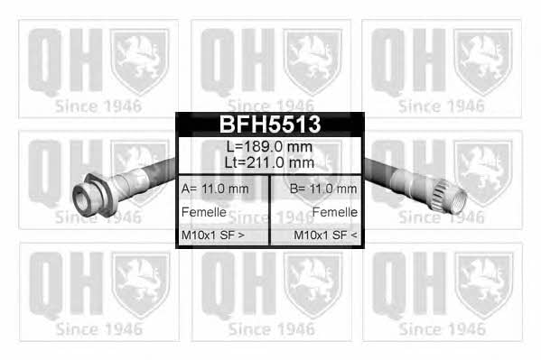 Quinton Hazell BFH5513 Гальмівний шланг BFH5513: Приваблива ціна - Купити у Польщі на 2407.PL!