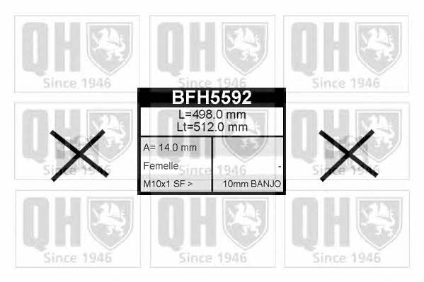Quinton Hazell BFH5592 Тормозной шланг BFH5592: Отличная цена - Купить в Польше на 2407.PL!