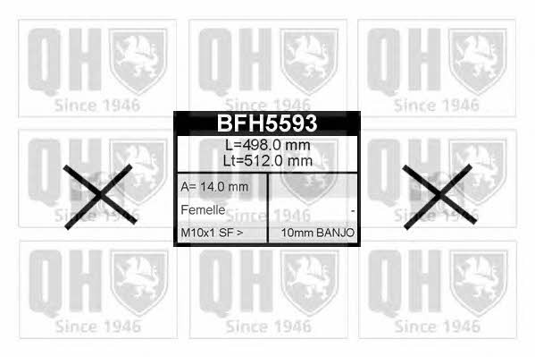 Quinton Hazell BFH5593 Гальмівний шланг BFH5593: Приваблива ціна - Купити у Польщі на 2407.PL!