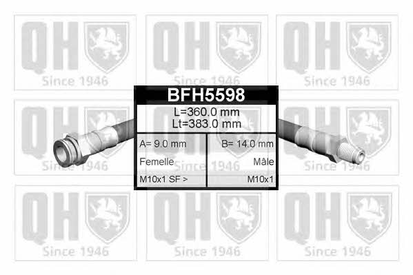 Quinton Hazell BFH5598 Przewód hamulcowy elastyczny BFH5598: Dobra cena w Polsce na 2407.PL - Kup Teraz!