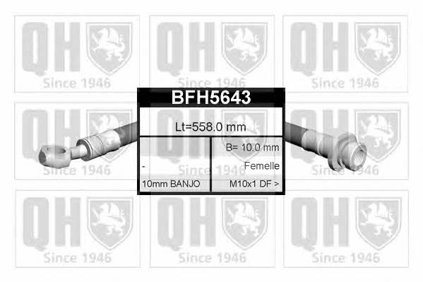 Quinton Hazell BFH5643 Przewód hamulcowy elastyczny BFH5643: Dobra cena w Polsce na 2407.PL - Kup Teraz!