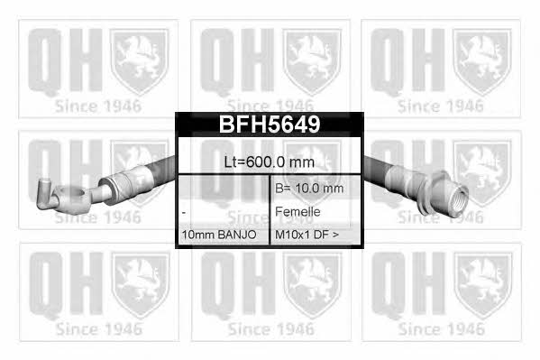 Quinton Hazell BFH5649 Тормозной шланг BFH5649: Отличная цена - Купить в Польше на 2407.PL!