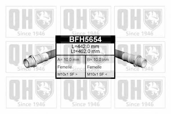 Quinton Hazell BFH5654 Гальмівний шланг BFH5654: Приваблива ціна - Купити у Польщі на 2407.PL!