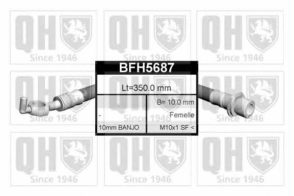 Quinton Hazell BFH5687 Przewód hamulcowy elastyczny BFH5687: Dobra cena w Polsce na 2407.PL - Kup Teraz!